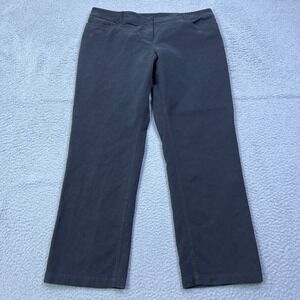 Eileen Fisher Pants Women's‎ XL Gray Cotton Chino Straight Dress Pants Italian